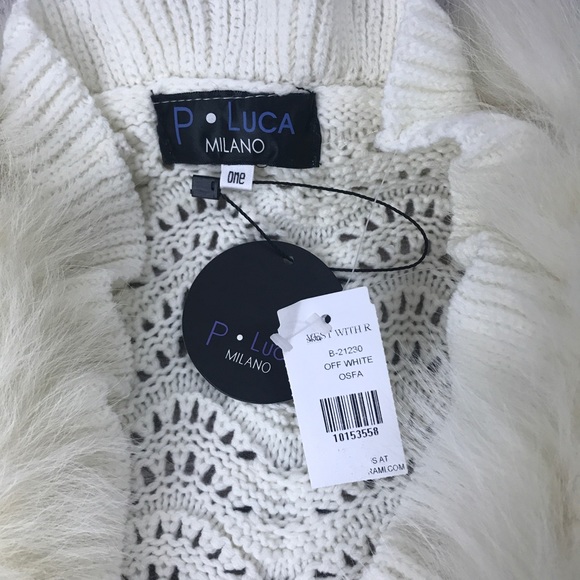 P LUCA NWT Faux Fur Vest ONE SIZE - Picture 3 of 5